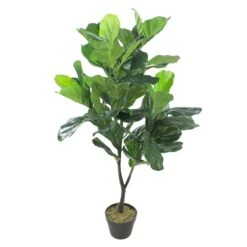Northlight 4 Ft. Two-Tone Potted Wide Fiddle Leaf Floor Plant -Michaels D236736S 1 1