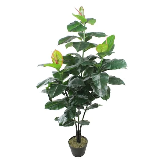 Northlight 4ft. Potted Artificial Rubber Plant 3 Northlight 4ft. Potted Artificial Rubber Plant