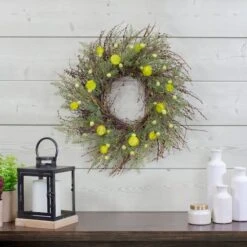 Northlight 20" Burrs Catkins Leaves & Twig Wreath -Michaels D236952S 2