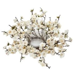 6.5" White Plum Blossom Candelabrum -Michaels D251186S 12