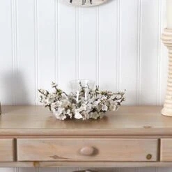 6.5" White Plum Blossom Candelabrum -Michaels D251186S 13