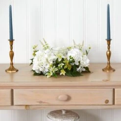 6" Hydrangea Artificial Arrangement Candelabrum 13 6" Hydrangea Artificial Arrangement Candelabrum -Michaels D251191S 15
