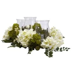 9.5" Snowball Hydrangea Triple Candelabrum -Michaels D251194S 13