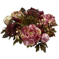 6.5" Peony & Hydrangea Candelabrum -Michaels D251196S 12