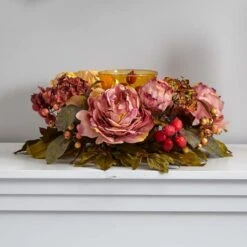 6.5" Peony & Hydrangea Candelabrum -Michaels D251196S 13