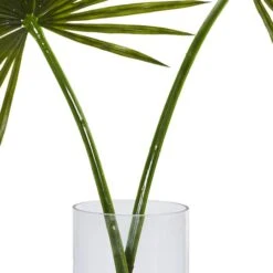 4ft. Green Fan Palm Arrangement In Glass Vase -Michaels D251400S 13