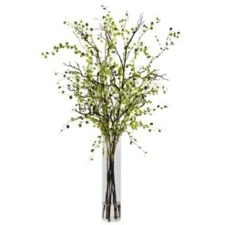 3.5ft. Green Night Willow Arrangement In Glass Vase -Michaels D251406S 11 1