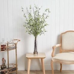 3.5ft. Green Night Willow Arrangement In Glass Vase -Michaels D251406S 12