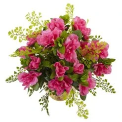 13" Azalea & Maidenhair Fern With Planter -Michaels D251409S 2