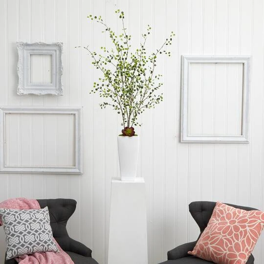 4ft. Night Willow In White Planter 5 4ft. Night Willow In White Planter - Image 3