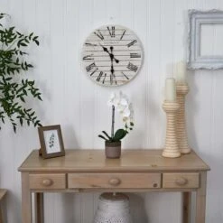 19" White Orchid In Ceramic Pot 17 19" White Orchid In Ceramic Pot -Michaels D251466S 17