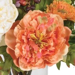 10" Peony Arrangement In Vase -Michaels D251480S 12