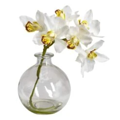 8" Cymbidium Arrangement In Vase, 3ct. 7 8" Cymbidium Arrangement In Vase, 3ct. -Michaels D251485S 3