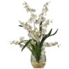 19" White Dancing Lady Orchid Arrangement In Vase 1 19" White Dancing Lady Orchid Arrangement In Vase -Michaels D251505S 11