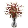 30" Red Cherry Blossoms Arrangement In Vase -Michaels D251515S 11