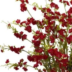 30" Red Cherry Blossoms Arrangement In Vase -Michaels D251515S 12