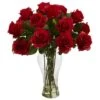 18" Red Rose Arrangement In Glass Vase -Michaels D251517S 1