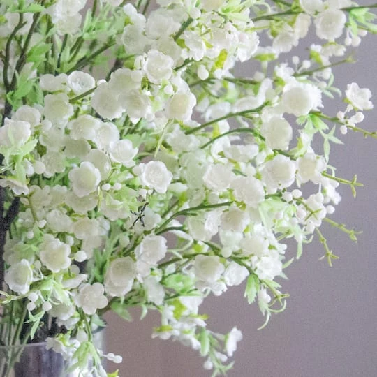 38" White Giant Cherry Blossom Arrangement In Vase 6 38" White Giant Cherry Blossom Arrangement In Vase - Image 4