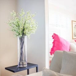 38" White Giant Cherry Blossom Arrangement In Vase 17 38" White Giant Cherry Blossom Arrangement In Vase -Michaels D251518S 16