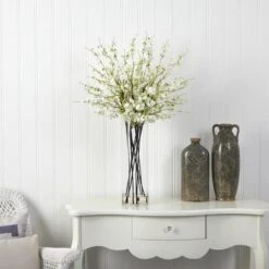 38" White Giant Cherry Blossom Arrangement In Vase 18 38" White Giant Cherry Blossom Arrangement In Vase -Michaels D251518S 17