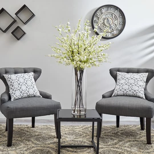 38" White Giant Cherry Blossom Arrangement In Vase 11 38" White Giant Cherry Blossom Arrangement In Vase - Image 9