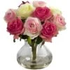 11" Pastel Rose Arrangement In Vase -Michaels D251521S 1