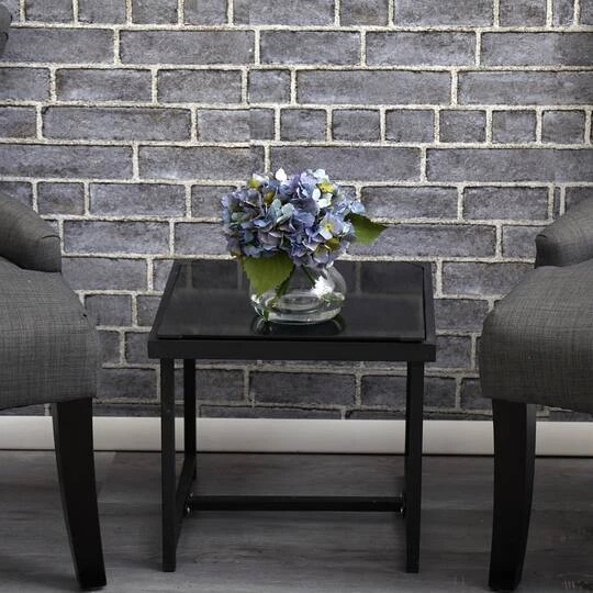 8.5" Blue Blooming Hydrangea In Glass Vase 8 8.5" Blue Blooming Hydrangea In Glass Vase - Image 6