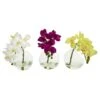 9" Orchid Arrangement In Glass Vase Set 2 9" Orchid Arrangement In Glass Vase Set -Michaels D251603S 11