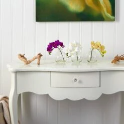 9" Orchid Arrangement In Glass Vase Set 14 9" Orchid Arrangement In Glass Vase Set -Michaels D251603S 15