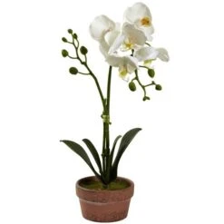 13" Orchid With Clay Vase, 4ct. -Michaels D251610S 15