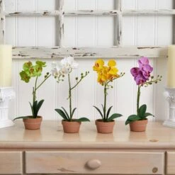 13" Orchid With Clay Vase, 4ct. -Michaels D251610S 17