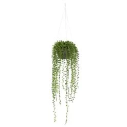 21" String Of Pearl Hanging Basket