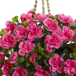 2.5ft. Pink Azalea Flowering Hanging Basket -Michaels D251634S 12
