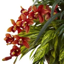 3ft. Mixed Tropical Greenery & Orchid Hanging Basket -Michaels D251637S 12