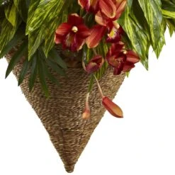 3ft. Mixed Tropical Greenery & Orchid Hanging Basket -Michaels D251637S 13