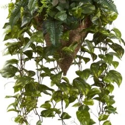 3ft. Mixed Green Vines In Cone Hanging Basket 13 3ft. Mixed Green Vines In Cone Hanging Basket -Michaels D251643S 13