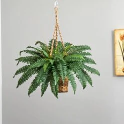 33" Boston Fern In Hanging Basket -Michaels D251649S 14