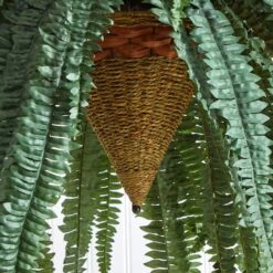 50” Giant Boston Fern In Hanging Cone Basket -Michaels D251654S 15