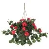 24" Red Hibiscus In Hanging Basket 1 24" Red Hibiscus In Hanging Basket -Michaels D251661S 1