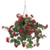 24" Red Begonia In Hanging Basket 1 24" Red Begonia In Hanging Basket -Michaels D251662S 11