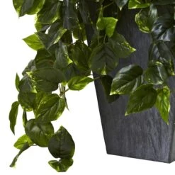 2.5ft. Hanging Pothos With Slate Planter -Michaels D251663S 13