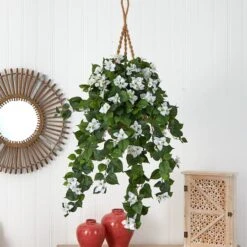 28" Bougainvillea In Hanging Basket -Michaels D251664S 12
