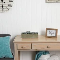 13.5" Succulent Garden With Textured Concrete Planter -Michaels D251695S 15