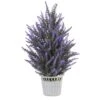 22" Lavender Artificial Plant In White Wicker Planter -Michaels D251698S 11