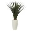 5ft. Spiky Agave Plant In White Tower Planter -Michaels D251739S 11