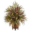 2.5ft. Red & Green Autumn Grass Arrangement In Woven Vase -Michaels D251794S 11