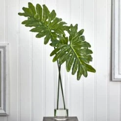 2.5ft. Philodendron Leaves In Cylinder Glass Vase 10 2.5ft. Philodendron Leaves In Cylinder Glass Vase -Michaels D251797S 13