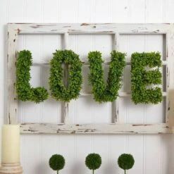 12" LOVE Boxwood Wall Decoration -Michaels D251801S 18