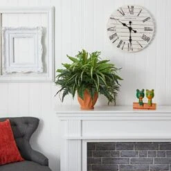 23" Mixed Leaf & Fern Plant In Terra Cotta Planter -Michaels D251803S 15