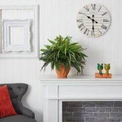 23" Mixed Leaf & Fern Plant In Terra Cotta Planter -Michaels D251803S 16